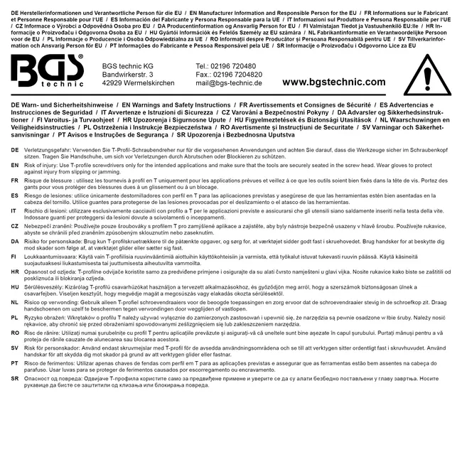 BGS Schroevendraaier - Torx T7 - Meslengte 60 mm