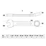 BGS Steekringsleutel, extra kort - 18 mm