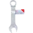 BGS Steekringsleutel, extra kort - 18 mm