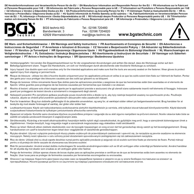 BGS Steeksleutel - 18 x 19 mm