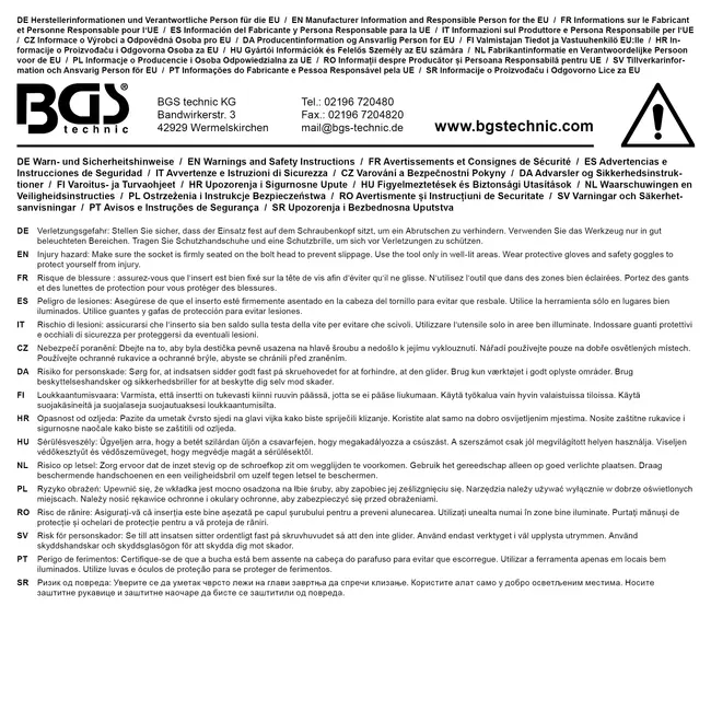 BGS Dopsleuteldop twaalfkant - 1/4" - 9/16"
