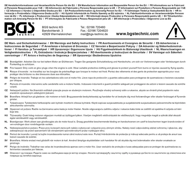 BGS Uitdraai dopsleutel voor gloeibougie elektrode - 1/4" - 8,25 mm