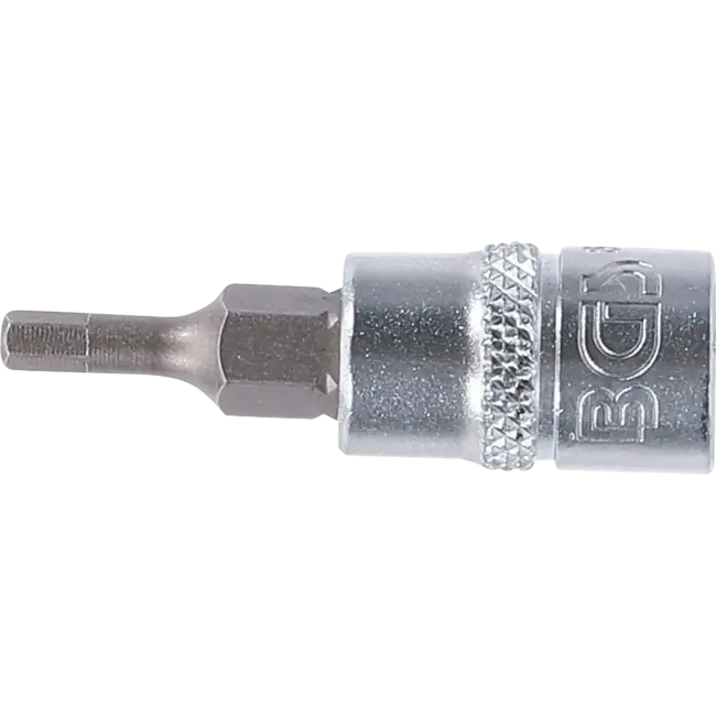 BGS Dopsleutelbit 1/4" binnenzeskant met boring 3 mm