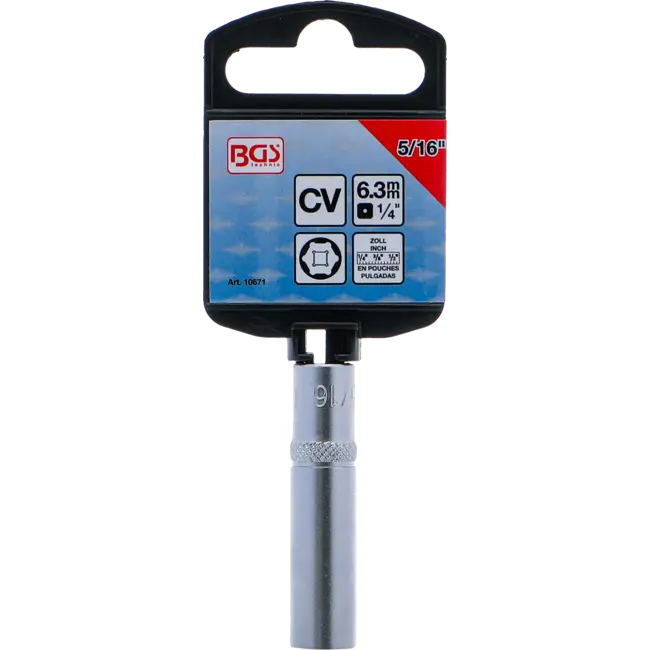 BGS Dopsleutel zeskant, diep 1/4" 5/16"