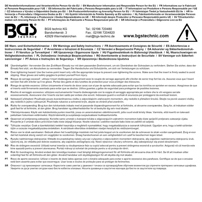 BGS Dopsleutel twaalfkant 1/2" 9 mm