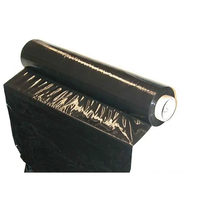 BGS Stretchfolie zwart 500 mm x 300 m, 23 µm