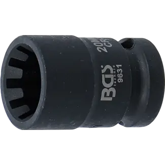 BGS technic Remklauw dopsleuteldop 10-kant voor VAG en Porsche 20 mm
