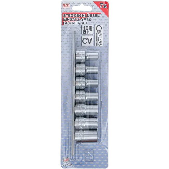 BGS Doppenset Torx Plus 3/8" 10EP - 20EP 7 delig