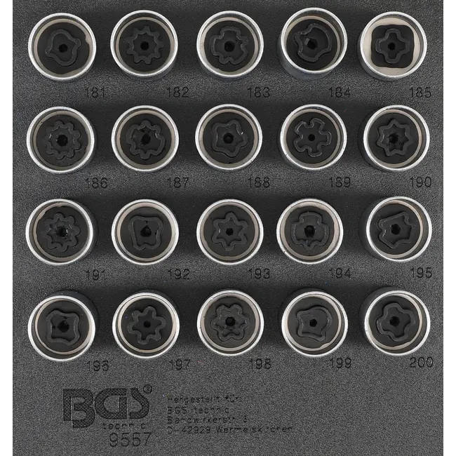 BGS Velgenslot demontageset voor Opel (type B) 20 delig