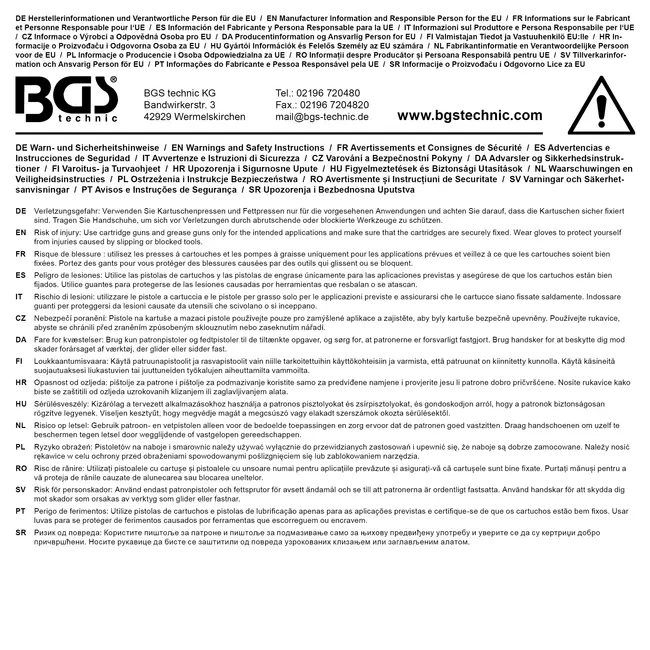 BGS Mini vetspuit met 100 g lithium-vet (1 tube)