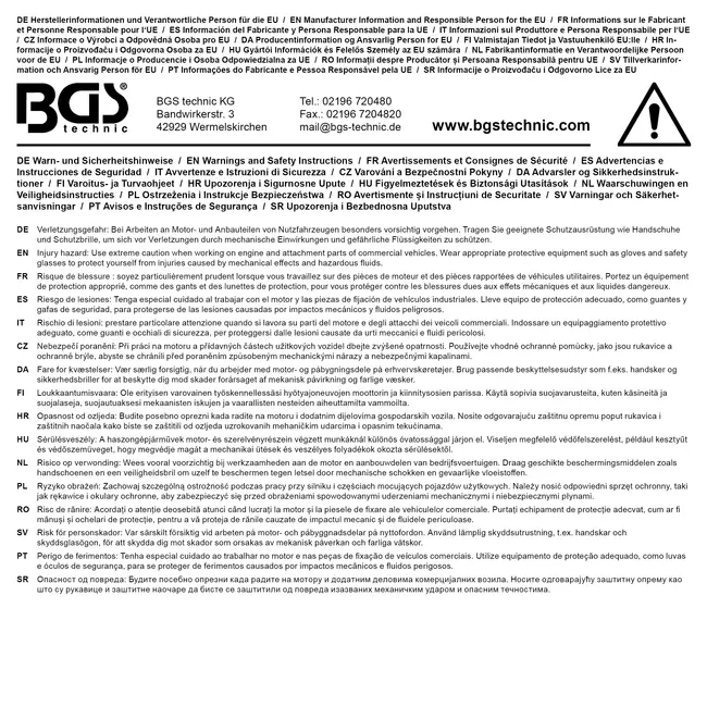 BGS Testkofferset turbolader-laadluchtsysteem voor vrachtwagens 7 delig