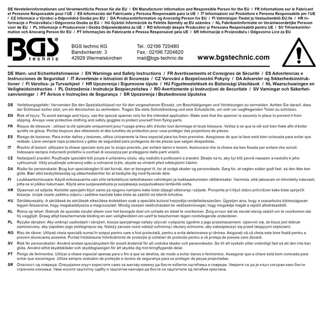 BGS Olieplugsleutel voor Audi A4 / A6, BMW