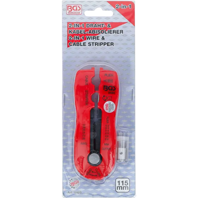 BGS Draad-/kabelstripmes "2-IN-1" 0,2 - 0,8 mm