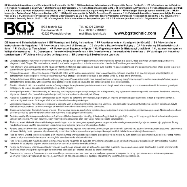 BGS Assortiment verstuiverafdichtringen koper 551 delig