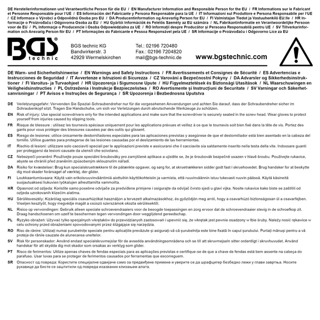BGS Speciale schroevendraaierset 2 delig