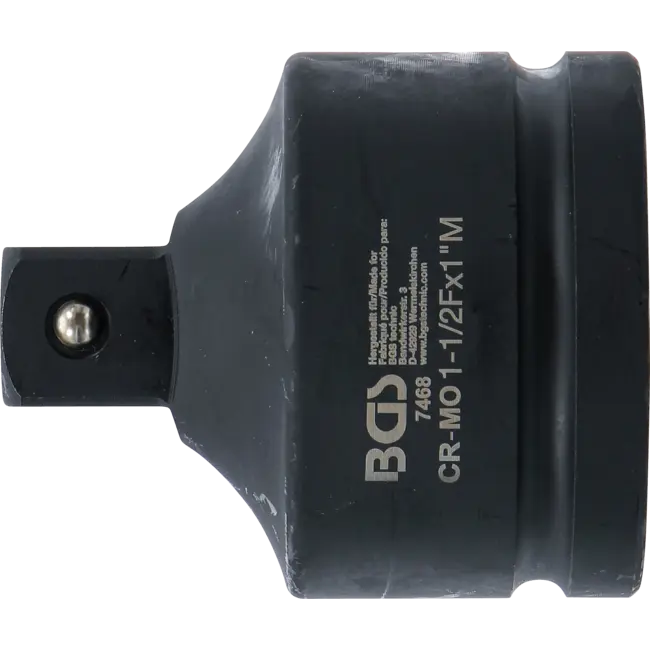BGS Kracht dopsleuteladapter 38 mm (1 1/2") - buitenvierkant 25 mm (1")
