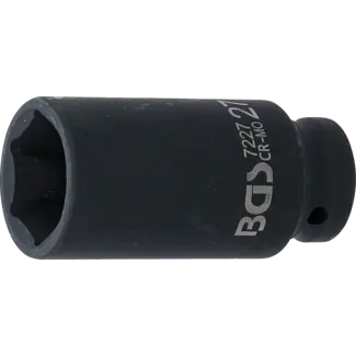 BGS technic Kracht dopsleuteldop zeskant, diep 1/2" 27 mm