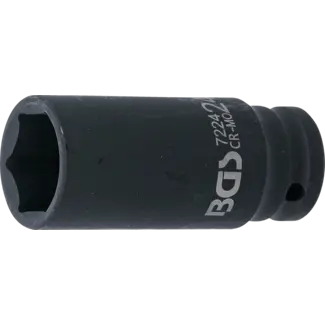BGS technic Kracht dopsleuteldop zeskant, diep 1/2" 24 mm