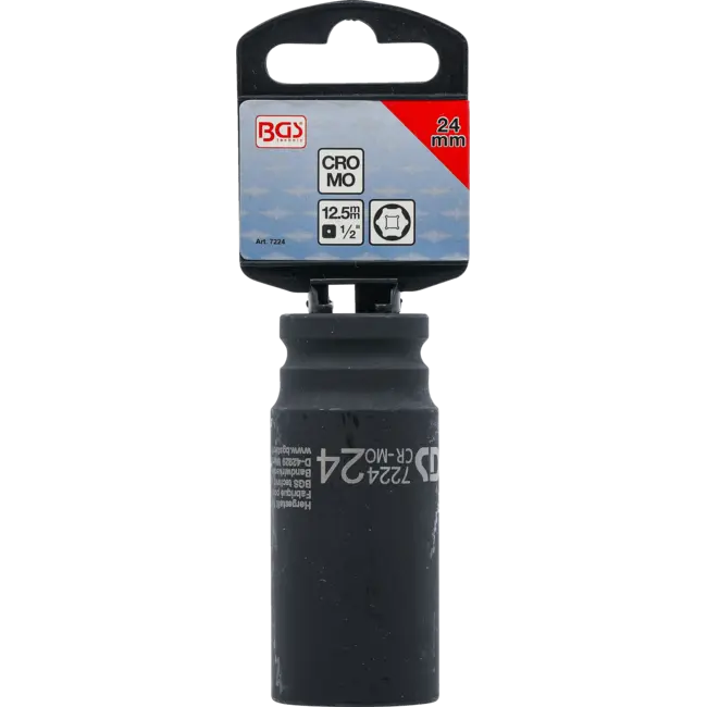 BGS Kracht dopsleuteldop zeskant, diep 1/2" 24 mm