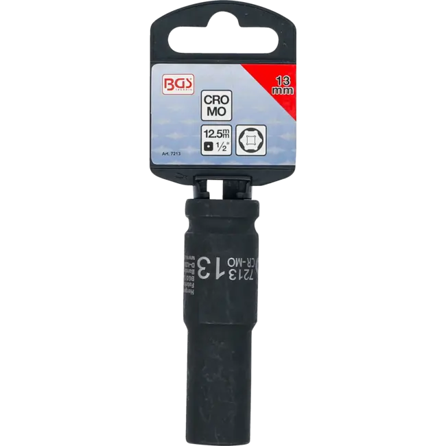 BGS Kracht dopsleuteldop zeskant, diep 1/2" 13 mm
