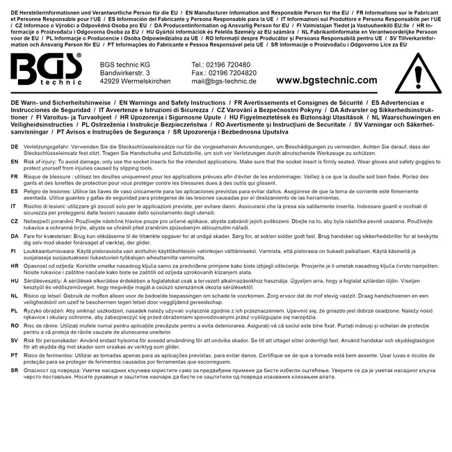 BGS O-ringen- en borgpennenset 12,5 mm (1/2") 8 - 14 mm 5/16" - 5/8"