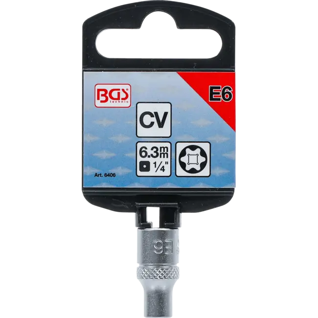 BGS Dopsleuteldop E-profiel 1/4" E6