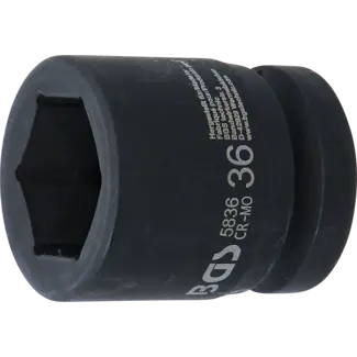 BGS Kracht dopsleuteldop zeskant 1" 36 mm