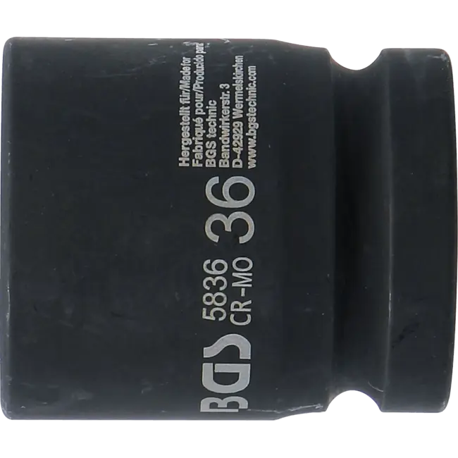 BGS Kracht dopsleuteldop zeskant 1" 36 mm