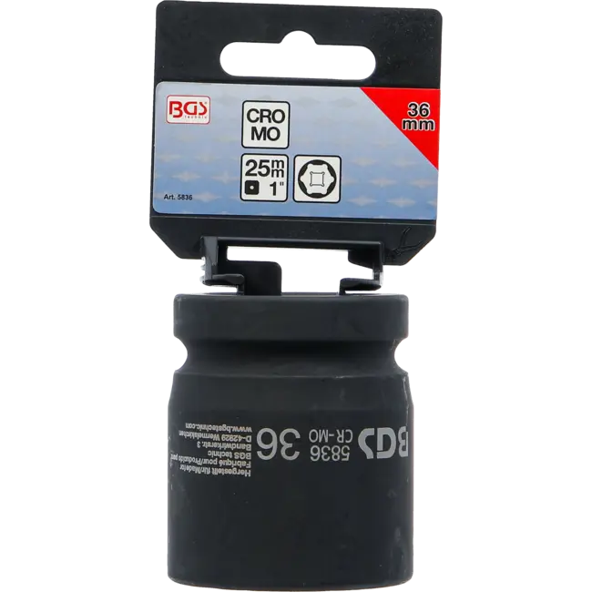 BGS Kracht dopsleuteldop zeskant 1" 36 mm