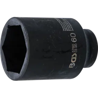 BGS Kracht dopsleuteldop zeskant, diep 3/4" 60 mm