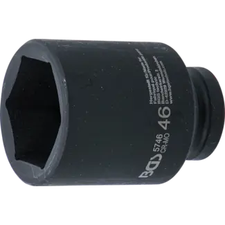 BGS technic Kracht dopsleuteldop zeskant, diep 3/4" 46 mm