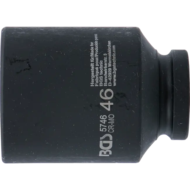 BGS Kracht dopsleuteldop zeskant, diep 3/4" 46 mm