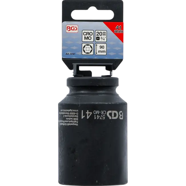 BGS Kracht dopsleuteldop zeskant, diep 3/4" 41 mm
