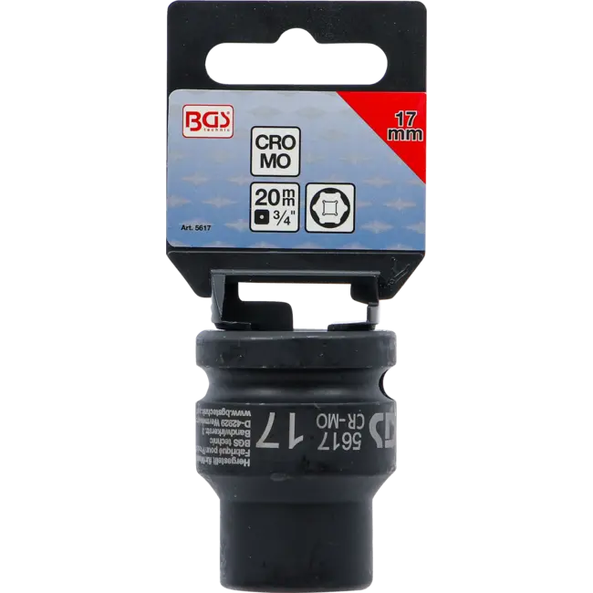 BGS Kracht dopsleuteldop zeskant 3/4" 17 mm