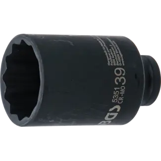 BGS technic Kracht dopsleuteldop twaalfkant 1/2" 39 mm