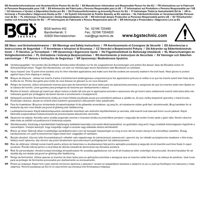 BGS Kracht dopsleuteldop twaalfkant 1/2" 38 mm
