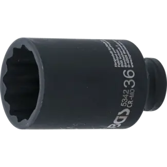 BGS Kracht dopsleuteldop twaalfkant 1/2" 36 mm