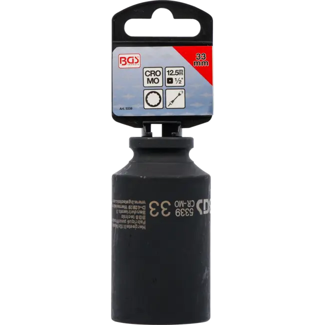 BGS Kracht dopsleuteldop twaalfkant 1/2" 33 mm
