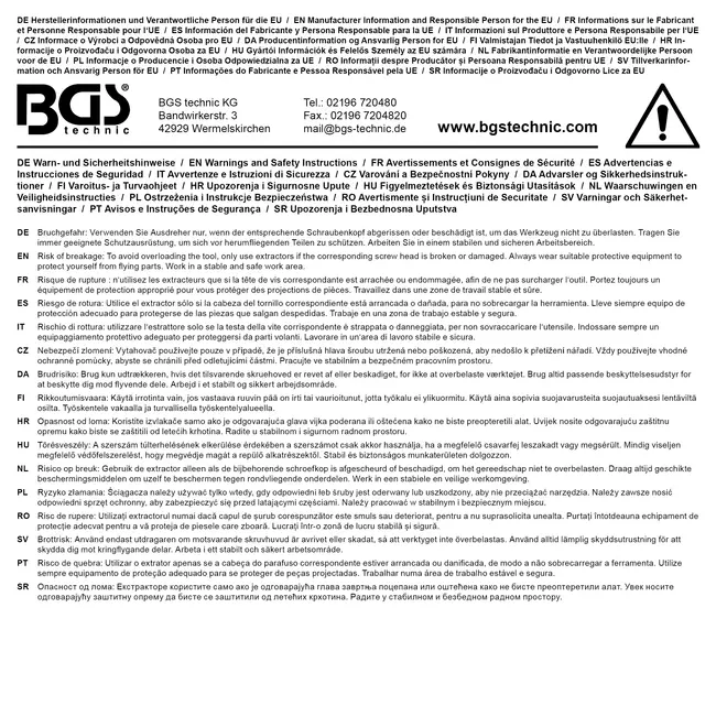 BGS Speciale dopsleuteldop/schroefuitdraaier 3/8" 19 mm