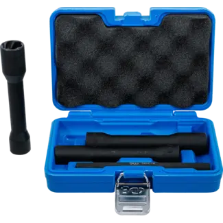 BGS Spiraalprofiel-doppenset / schroefuitdraaier, diep 1/2" 17 - 21 mm, 4 delig