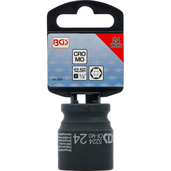 BGS Kracht dopsleuteldop zeskant 1/2" 24 mm