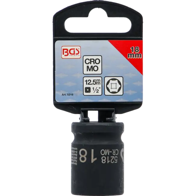 BGS Kracht dopsleuteldop zeskant 1/2" 18 mm