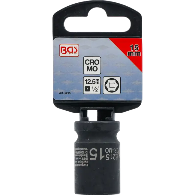 BGS Kracht dopsleuteldop zeskant 1/2" 15 mm
