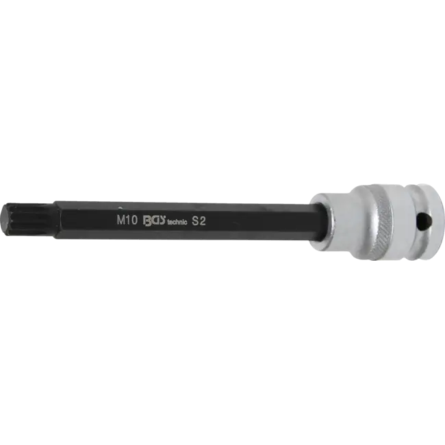 BGS Dopsleutelbit lengte 140 mm 1/2" veeltand (voor XZN) M10