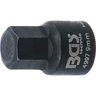 BGS technic Remklauw dopsleutel zeskant extra kort 9 mm