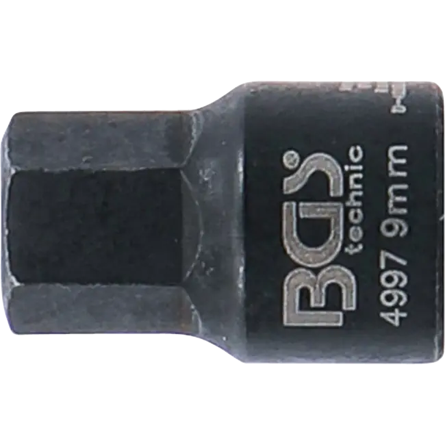 BGS Remklauw dopsleutel zeskant extra kort 9 mm