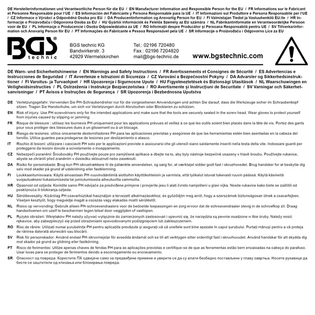 BGS Schroevendraaier kruiskop PH0 x 100 mm