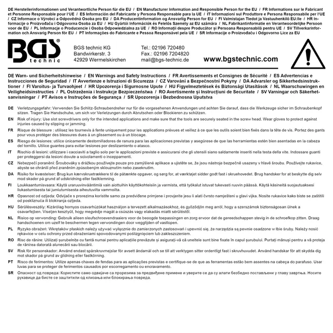 BGS Schroevendraaier sleuf 8  x 150 mm