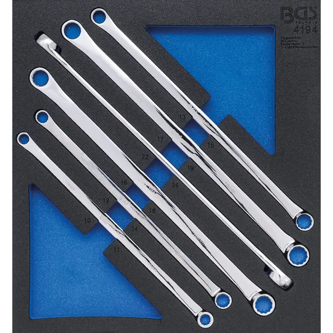BGS Ringsleutelset extra lang 10 x 11 - 22 x 24 mm 6 delig