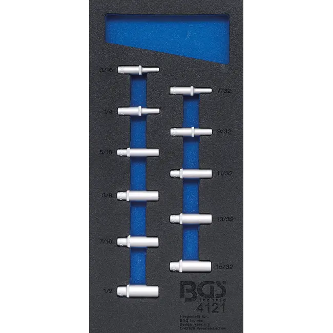 BGS Doppenset 1/4" zeskant inches diep 11 delig
